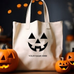CHEAP JACK O LANTERN PUMPKIN FACE CUSTOM NAME TOTE BAG<br><div class="desc">Celebrate Halloween in style with our exclusive pumpkin face bag, a versatile accessory that can be customised to match your unique style. Add YOUR NAME OR A CUSTOM MESSAGE to make it truly yours. This bag features a whimsical pumpkin design that seamlessly blends the spooky and fun aspects of Halloween....</div>