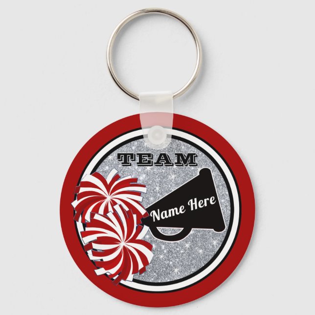 Cheap Personalised Cheerleading Gifts and Coaches Key Ring (Front)