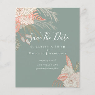 CHEAP Photo Save Dates PAMPAS GRASS Terracotta Flyer