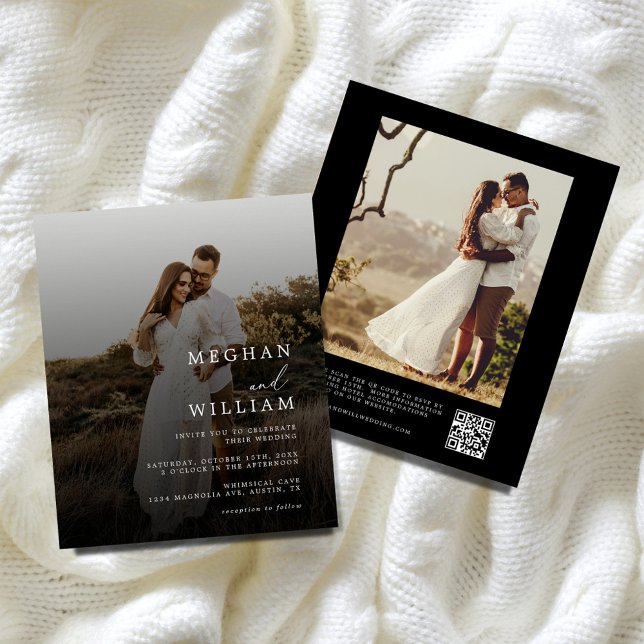 Cheap Photo Script QR Code Black Wedding (Creator Uploaded)