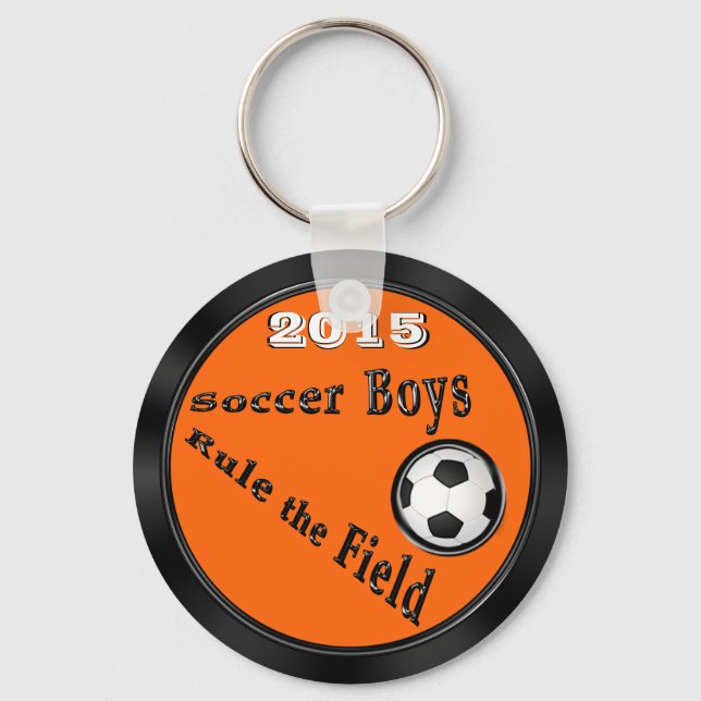 Cheap Soccer Gifts for Boys Team PERSONALIZED Key Ring (Front)