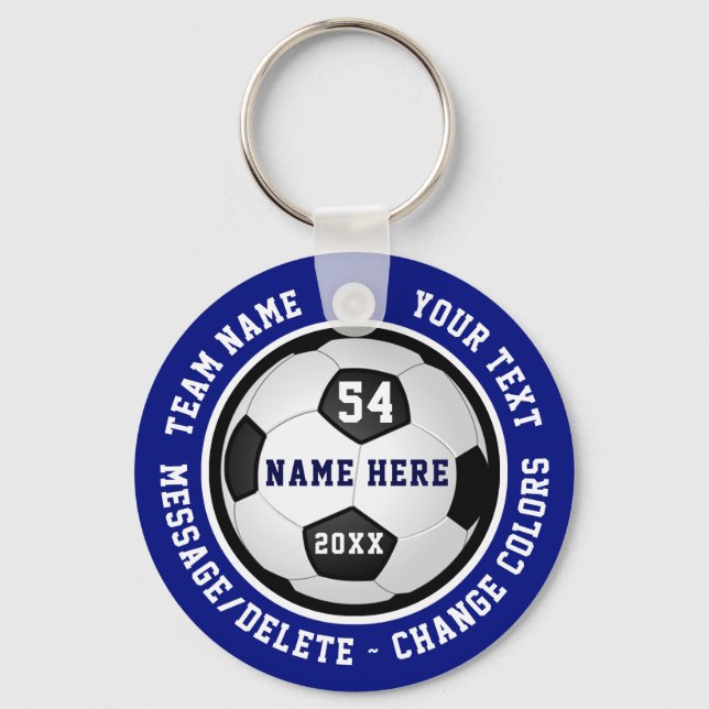 Cheap, Soccer Party Favours Ideas, Personalised Key Ring (Front)