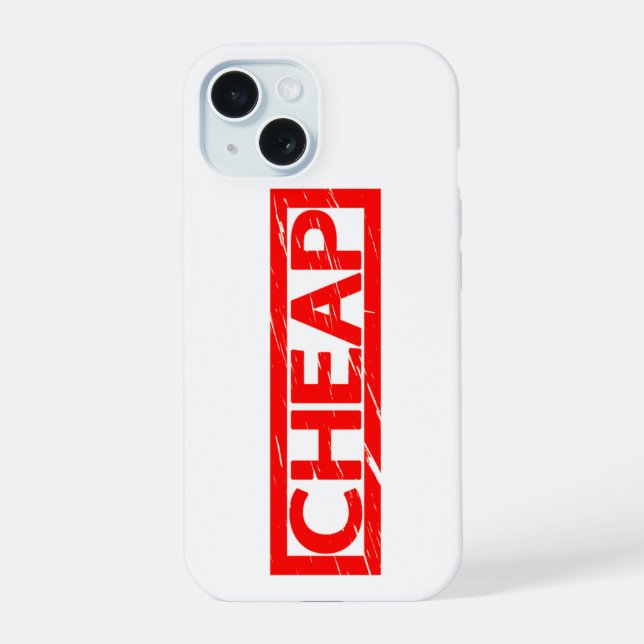 Cheap Stamp iPhone 15 Case (Back)