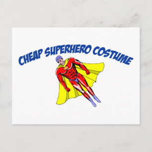 Cheap Superhero Costume Postcard