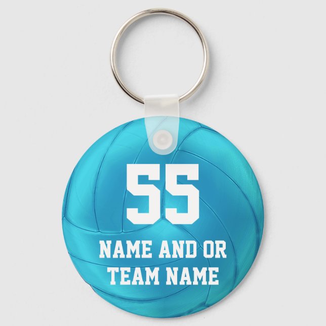 CHEAP Volleyball Team Gifts Your NUMBER and NAME Key Ring (Front)