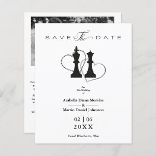 Cheap Wedding Chess Pieces King & Queen in Black