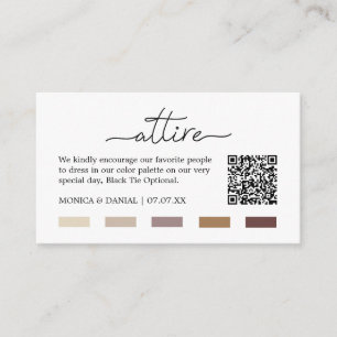 Cheap Wedding Colour Dress Code Cards