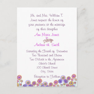 Cheap Wedding Invitation Postcards
