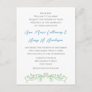 Cheap Wedding Invitation Postcards