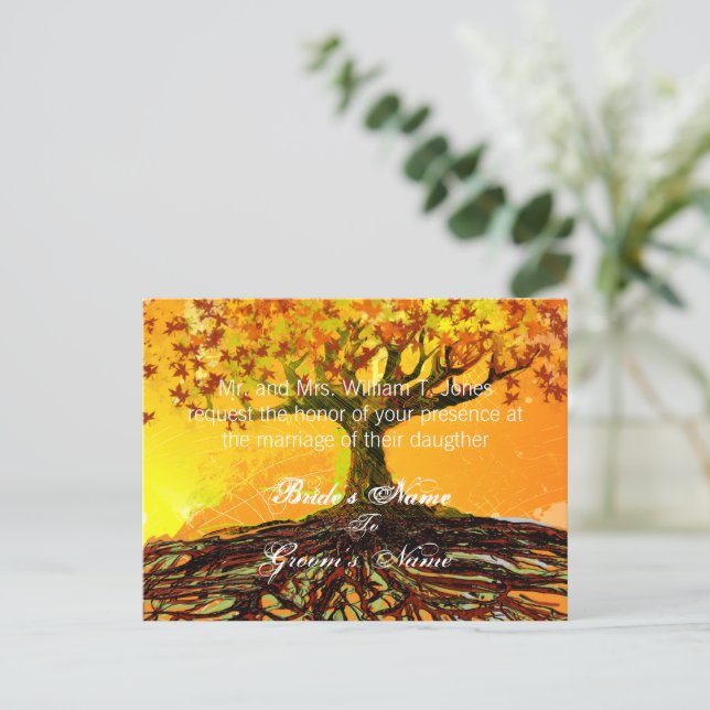 Cheap Wedding Invitation Postcards (Standing Front)