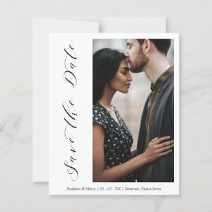 Cheap Wedding Minimalist Photo Modern Script 