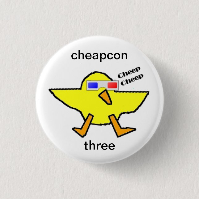 cheapcon 3 cm round badge (Front)