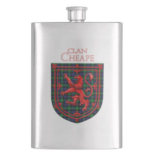 Cheape of Torosay Tartan Scottish Plaid Hip Flask