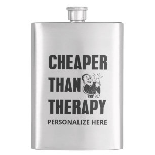 Cheaper Than Therapy Classic Flask