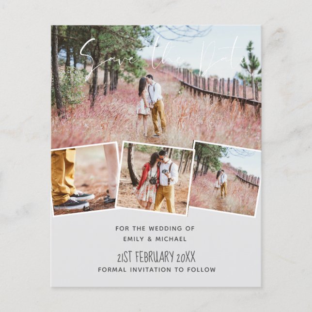 Cheapest Save Dates PH)TO COLLAGE Modern (Front)