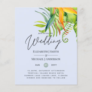 Cheapest Tropical Leaves Wedding Luau Reception