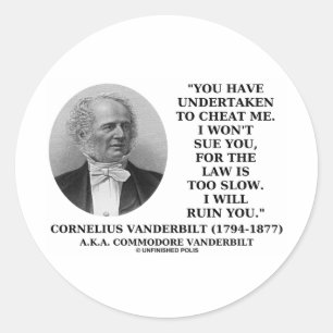 Cheat Me Won't Sue You Law Too Slow Ruin You Classic Round Sticker