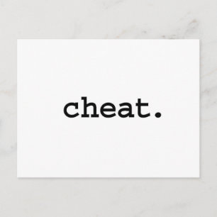 cheat. postcard