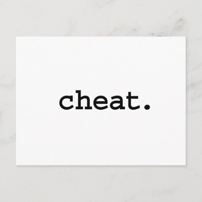 cheat. postcard (Front)