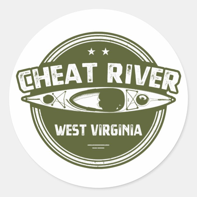 Cheat River, West Virginia Classic Round Sticker (Front)
