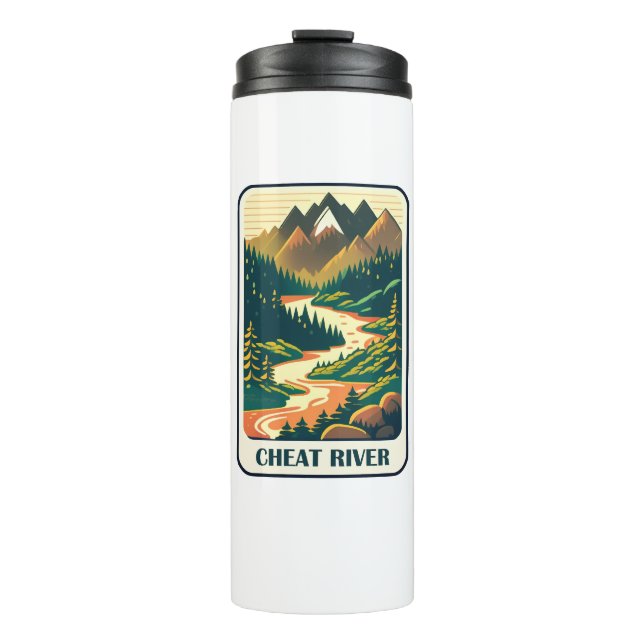 Cheat River West Virginia Colours Thermal Tumbler (Front)