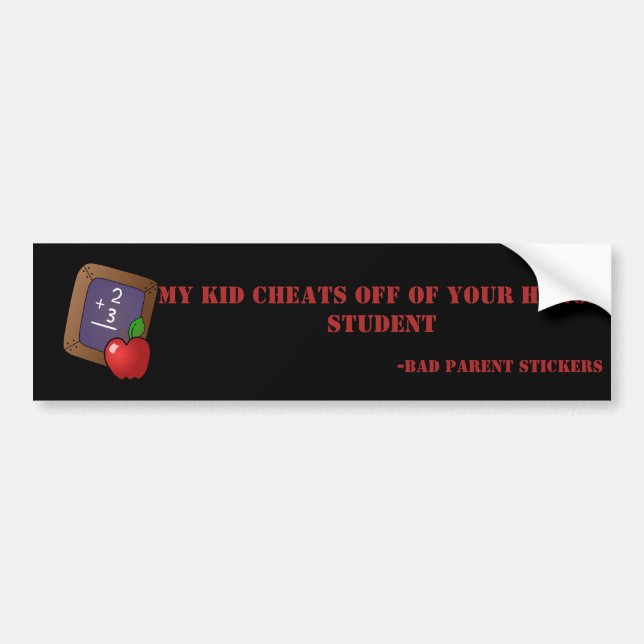 Cheater Bumper Sticker (Front)