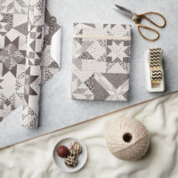 Cheater Traditional Patchwork Stars Quilt Black