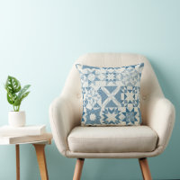 Cheater Traditional Patchwork Stars Quilt Blue