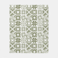 Cheater Traditional Patchwork Stars Quilt Green