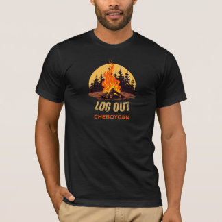 Cheboygan Michigan Campfire T-Shirt