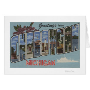 Cheboygan, Michigan - Large Letter Scenes