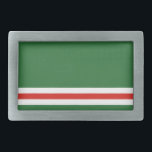 Chechen Republic of Ichkeria Flag Belt Buckle<br><div class="desc">Patriotic flag of Chechen Republic of Ichkeria.</div>