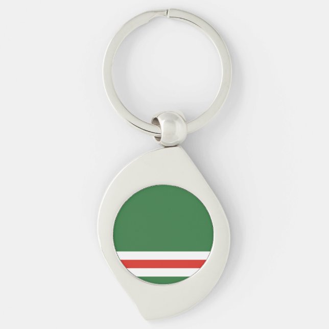 Chechen Republic of Ichkeria Flag Key Ring (Front)