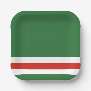 Chechen Republic of Ichkeria Flag Paper Plate