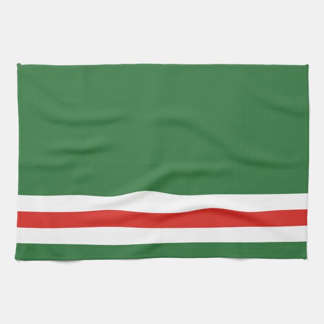 Chechen Republic of Ichkeria Flag Tea Towel (Horizontal)