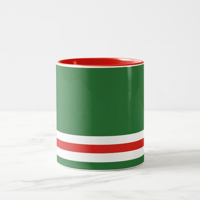 Chechen Republic of Ichkeria Flag Two-Tone Coffee Mug (Center)