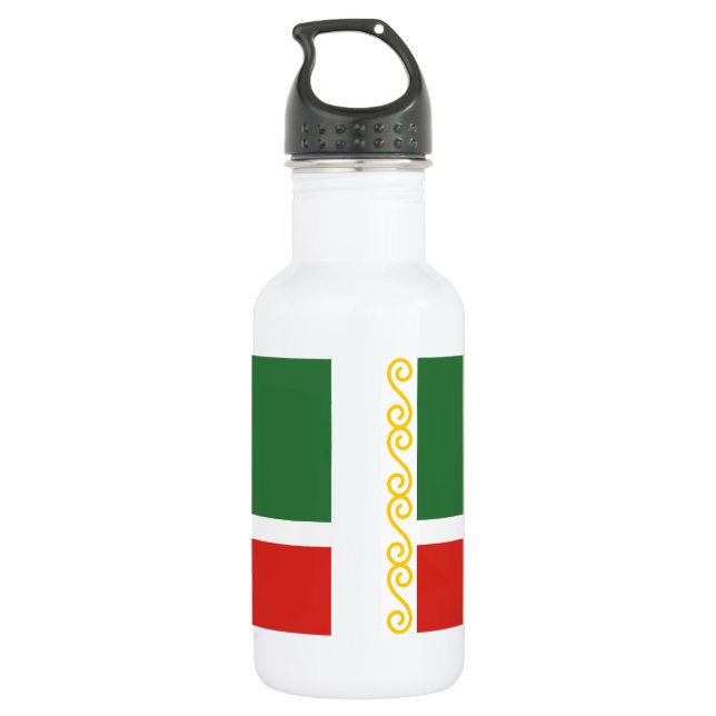 Chechnya Flag 532 Ml Water Bottle (Back)