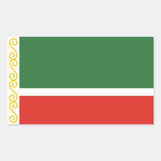 Chechnya Flag Rectangular Sticker (Front)