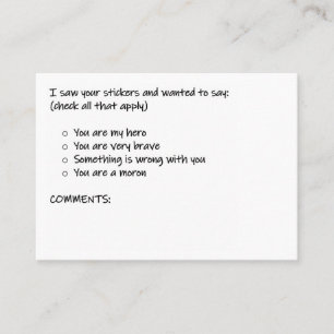 Check all that apply business card