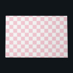 Check Baby Pink And White Chequerboard Pattern Doormat<br><div class="desc">Chequered Pattern – light pink and white chequerboard.</div>