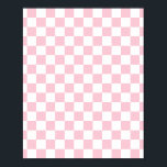Check Baby Pink And White Chequerboard Pattern Poster<br><div class="desc">Chequered Pattern – light pink and white chequerboard.</div>