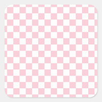 Check Baby Pink And White Chequerboard Pattern