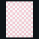 Check Baby Pink And White Chequerboard Pattern Tablecloth<br><div class="desc">Chequered Pattern – light pink and white chequerboard.</div>