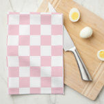 Check Baby Pink And White Chequerboard Pattern Tea Towel<br><div class="desc">Chequered Pattern – light pink and white chequerboard.</div>