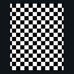 Check Black White Chequered Pattern Chequerboard Poster<br><div class="desc">Chequered Pattern – Black and white chequerboard.</div>