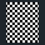 Check Black White Chequered Pattern Chequerboard Poster<br><div class="desc">Chequered Pattern – Black and white chequerboard.</div>