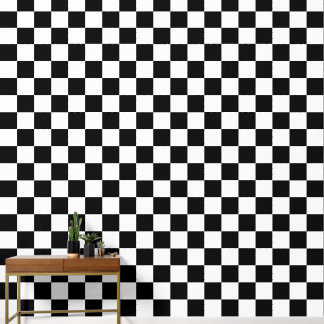 Check Black White Chequered Pattern Chequerboard Wallpaper