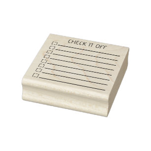 Check Box stars Checklist bullet journal Rubber St Stamp