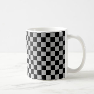 Check Brushed Steel Coffee Mug