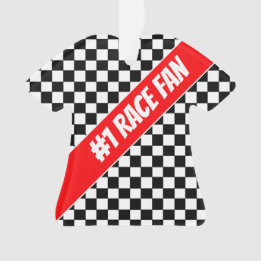 Check Design With Red Ornament